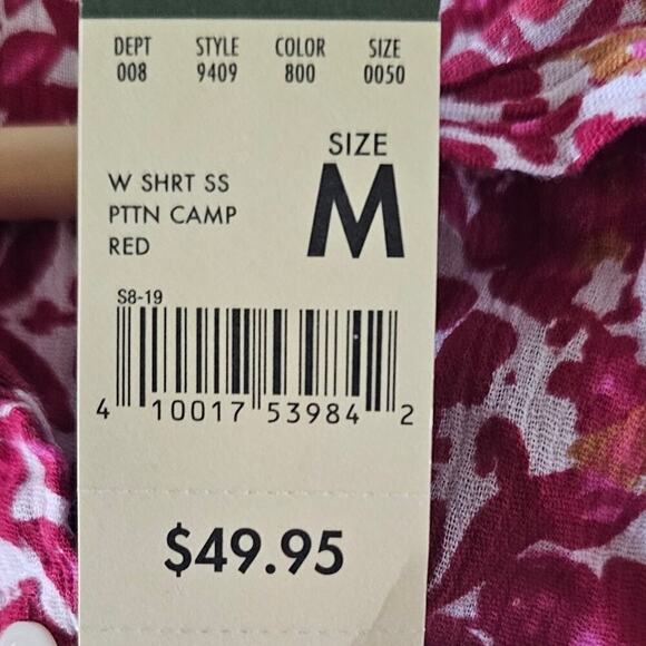 New Eddie Bauer Floral Button Down Size M - Picture 4 of 9